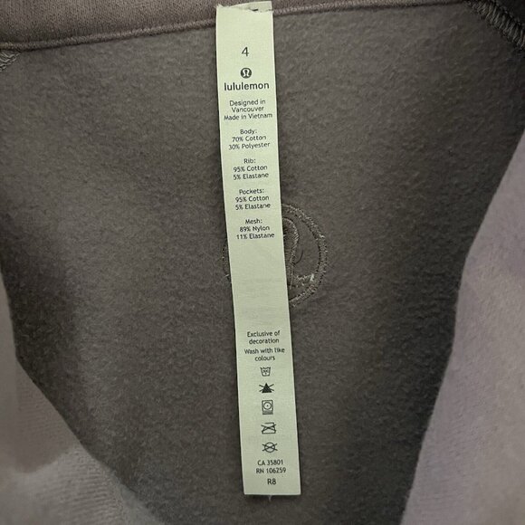 Lululemon Radiant Full Zip Jacket Size 4 Violet Verbena Cotton Fleece W4BGCS - Picture 8 of 11